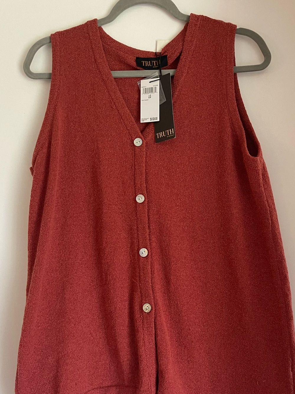 TRUTH by Republic Terracotta Knit Sweater Vest NwT